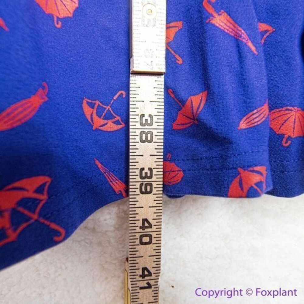 Unique Vintage GB Umbrella Print Navy Dress, plus‎ size 1X - Picture 8 of 16